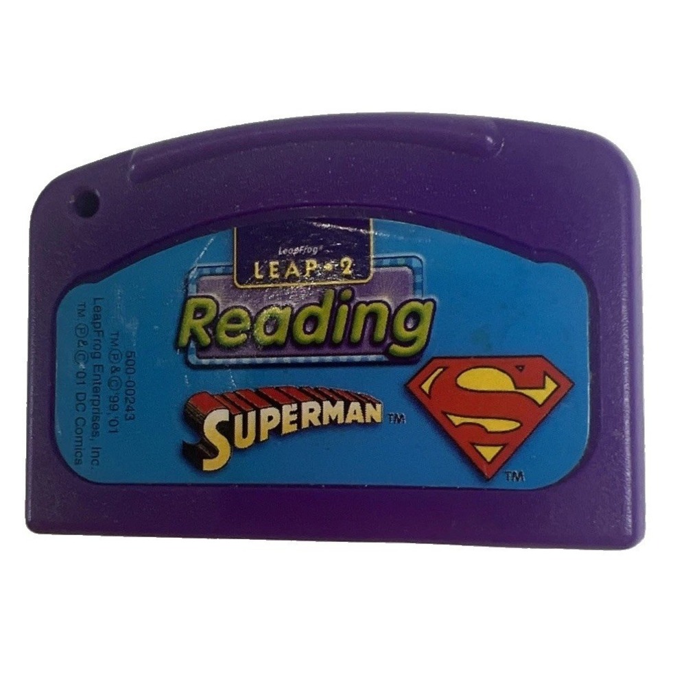 Vintage LeapFrog LEAP-2 Reading Superman DC Cartridge Only LeapPad